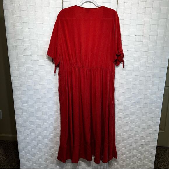 Torrid Red Midi Wrap Dress - Picture 12 of 15